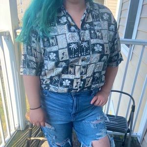 Men’s Paradise Blue Button Down shirt